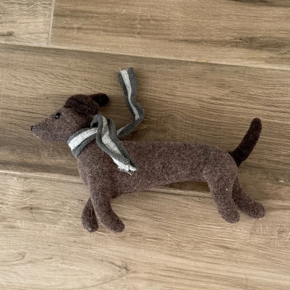 Northlight 7.75 inch dog doxie dachshund dog with scarf holiday decor
